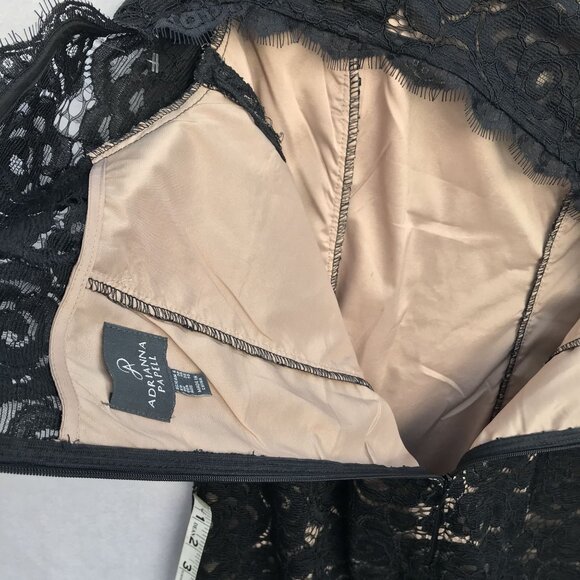 Adrianna Papell Black Lace Off-The-Shoulder Dress Size 6 - Picture 10 of 12